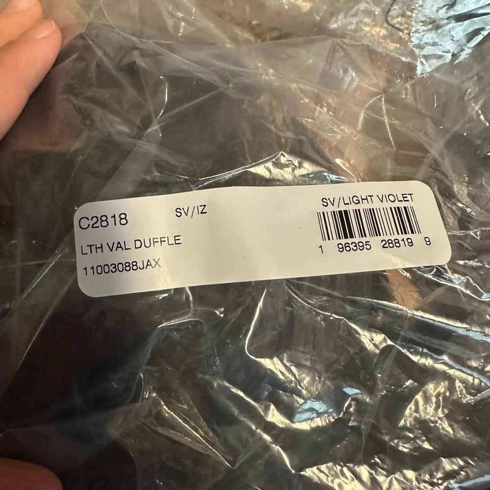 Coach Lilac Bag/Wallet. 🔥NWT COACH Val Duffle Leather Bag Light Violet RP $398 - Picture 5 of 16